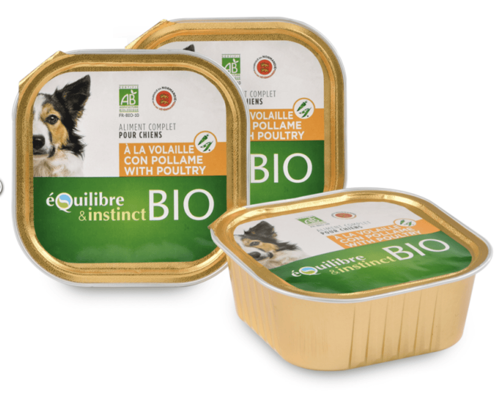 Terrines Volailles et aux légumes BIO Chien adulte 300g