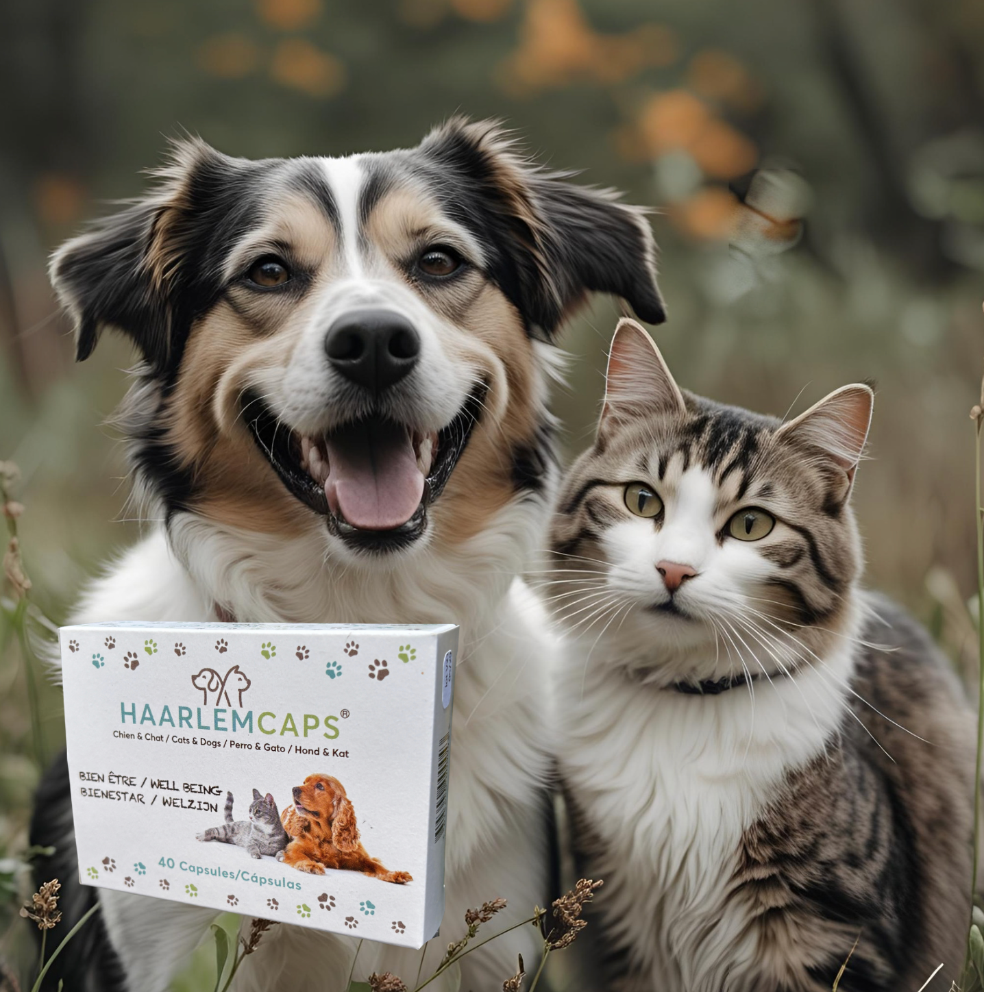 Huile de Haarlem - Chat et chien