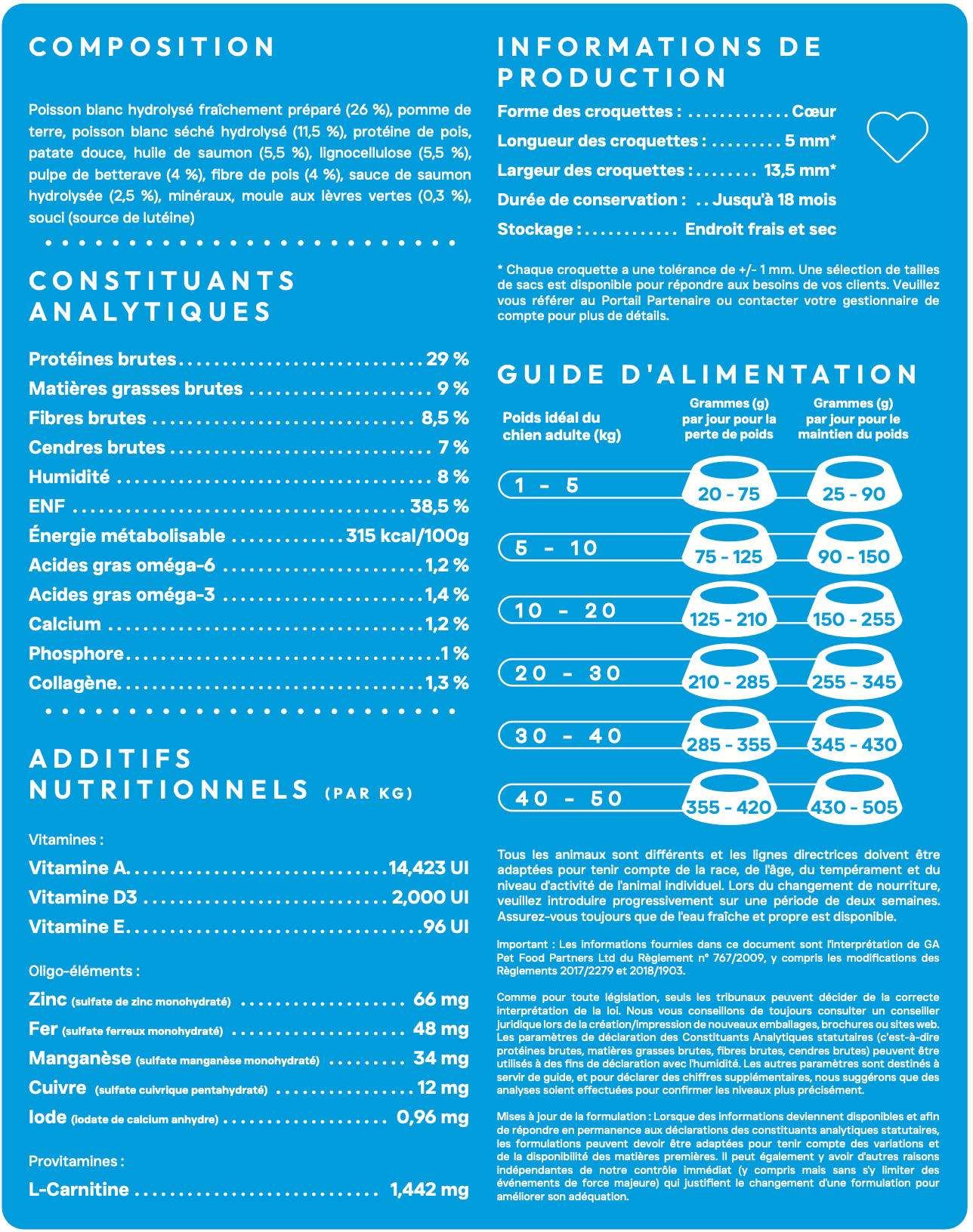 Croquettes NATURELLES Peptide+ Poids & Articulations